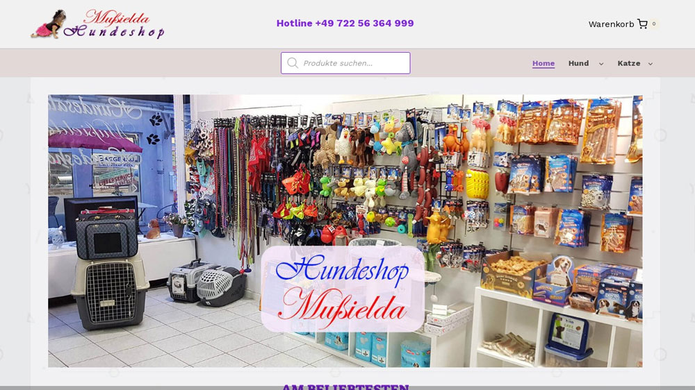 hundeshop Cоздание сайтов для Бизнеса в Германии, Европе